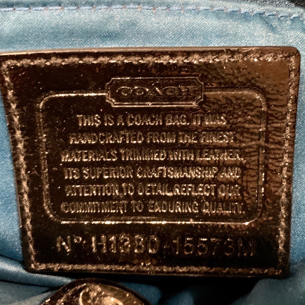 Coach Black Canvas Hobo Shoulder Bag - Picture 5 of 8